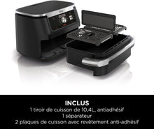 Load image into Gallery viewer, NINJA Foodi FlexDrawer Air Fryer, Dual Zone Avec Séparateur Amovible, Grand Tiroir de 10.4 L, 7-en-1, Double Zone, Sans Huile, Pièces Antiadhésives Compatibles Au Lave-Vaisselle, Noir AF500EU