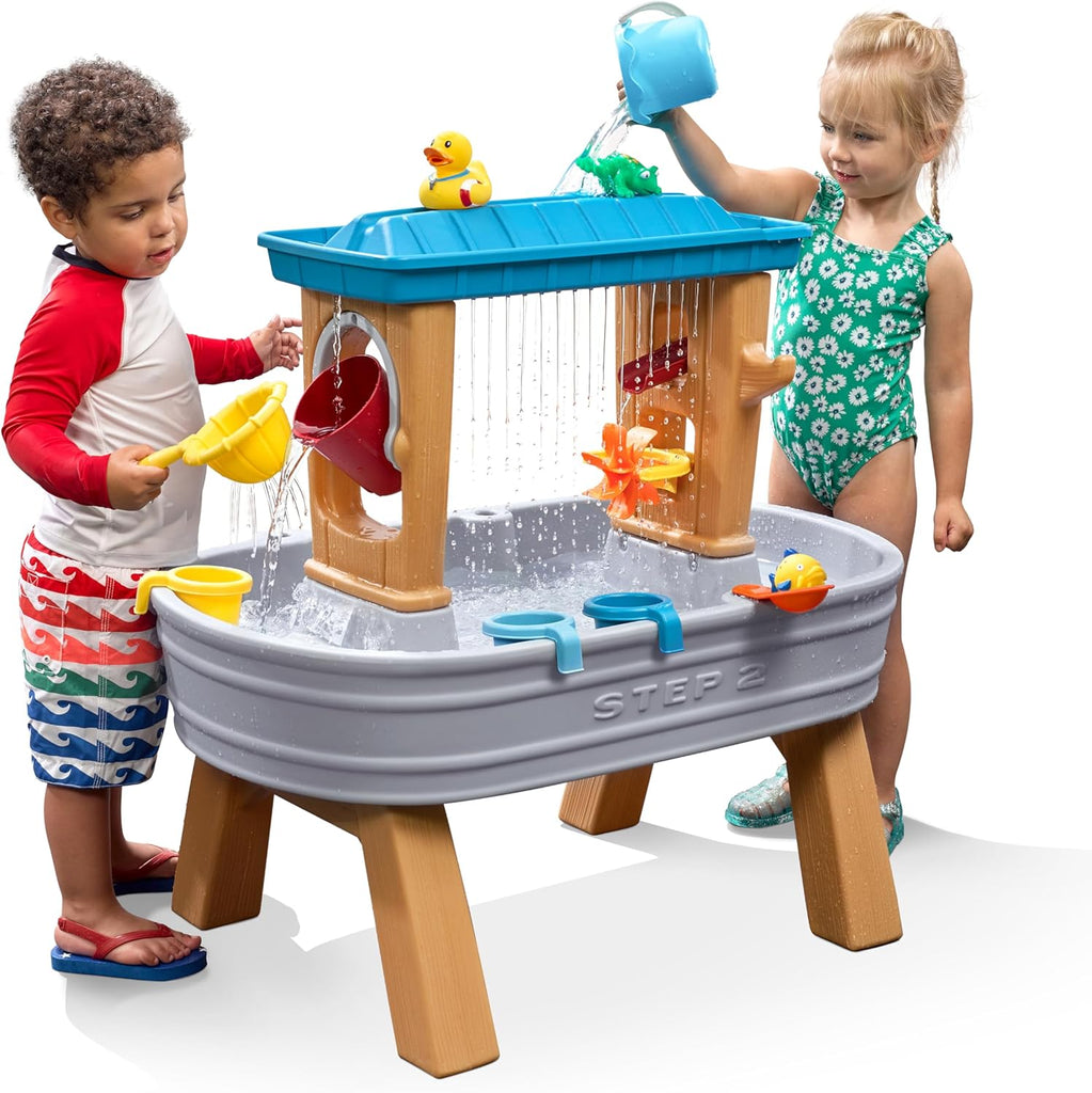 Rain Shower Splash Table d'eau avec 13 Accessoires - Bleu & Vert | Table Jeux d'eau | Table d檃ctivit pour Le Jardin,Table Activit Eau | Table d'eau Extrieur