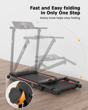 Load image into Gallery viewer, UREVO Folding Treadmill, 2.25HP Portable Mini Treadmills for Home Office, Compact Threadmill with 12 HIIT Modes, LCD Display, 265 lb Capacity