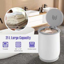 Load image into Gallery viewer, 21L Large Towel Warmer Bucket for Bathroom, Hot Towel Heater with Flip-top Lid, Child Safety Lock &amp; Auto Shut Off, Blanket Warmer for Bathrobes