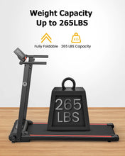 Load image into Gallery viewer, UREVO Folding Treadmill, 2.25HP Portable Mini Treadmills for Home Office, Compact Threadmill with 12 HIIT Modes, LCD Display, 265 lb Capacity
