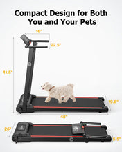 Load image into Gallery viewer, UREVO Folding Treadmill, 2.25HP Portable Mini Treadmills for Home Office, Compact Threadmill with 12 HIIT Modes, LCD Display, 265 lb Capacity